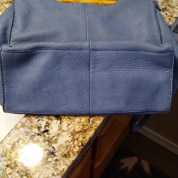 ππ fossil leather bamboo handle purse - Picture 7 of 7